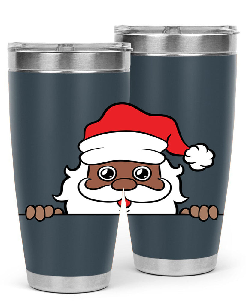 peekaboo black santa 19#- black men - boys- tumbler