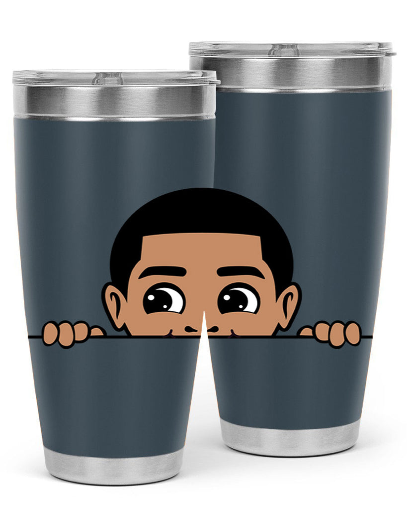 peekaboo boy 17#- black men - boys- tumbler