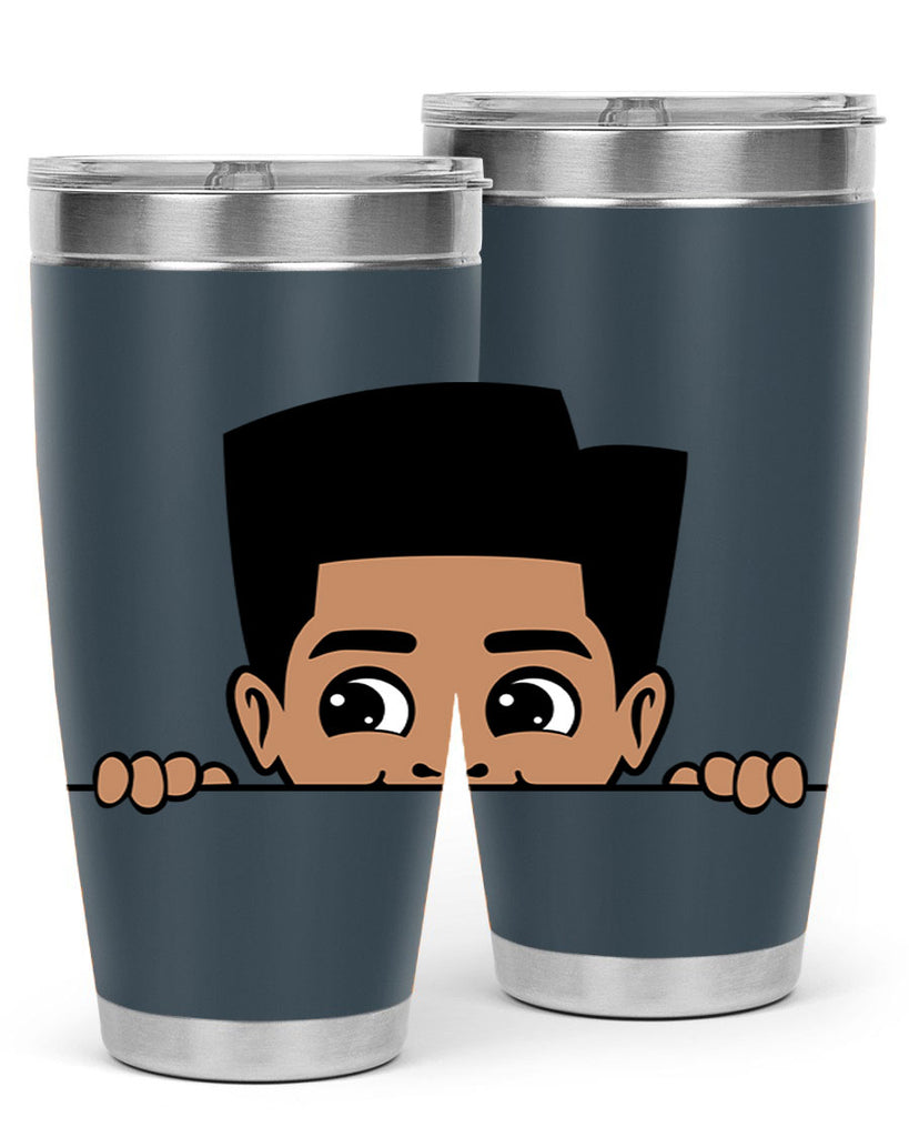 peekaboo boy 18#- black men - boys- tumbler