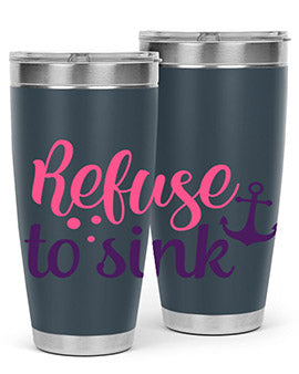 refuse to sink Style 4#- breast cancer- Tumbler