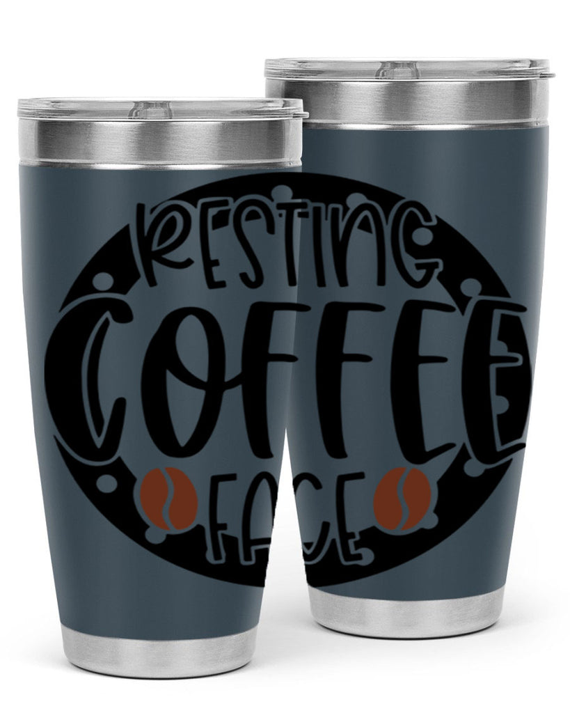 resting coffee face 41#- coffee- Tumbler