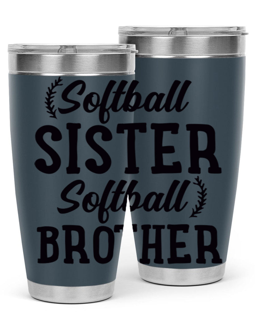 softball sister softball brother 2273#- softball- Tumbler