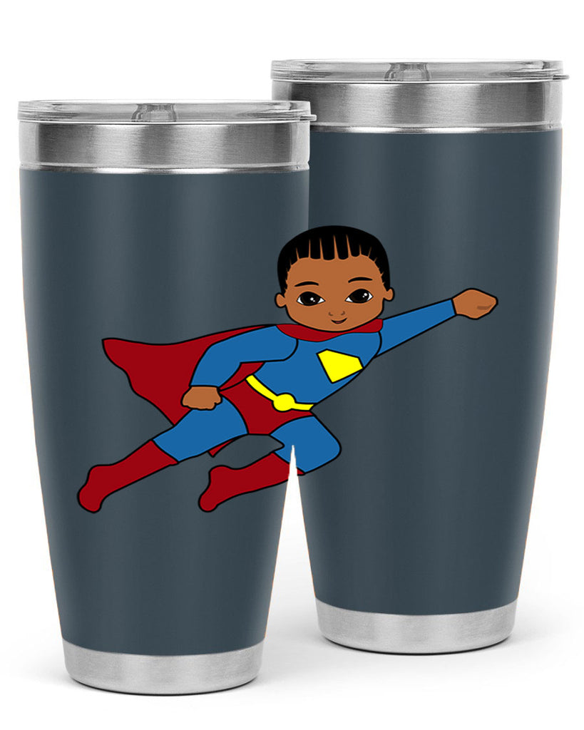 super kid 1#- black men - boys- tumbler