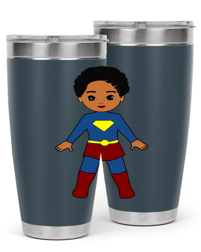 super kid 3#- black men - boys- tumbler