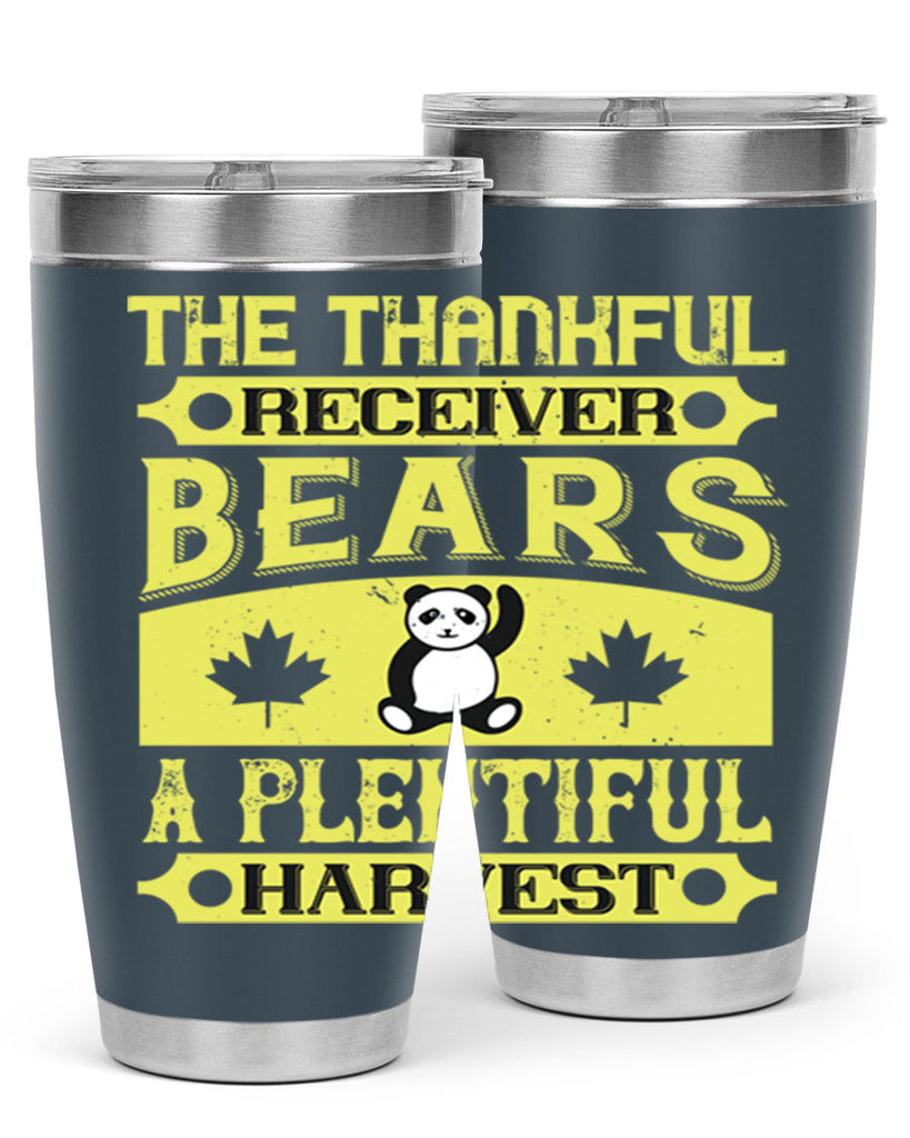 the thankful receiver bears a plentiful harvest 2#- thanksgiving- Tumbler