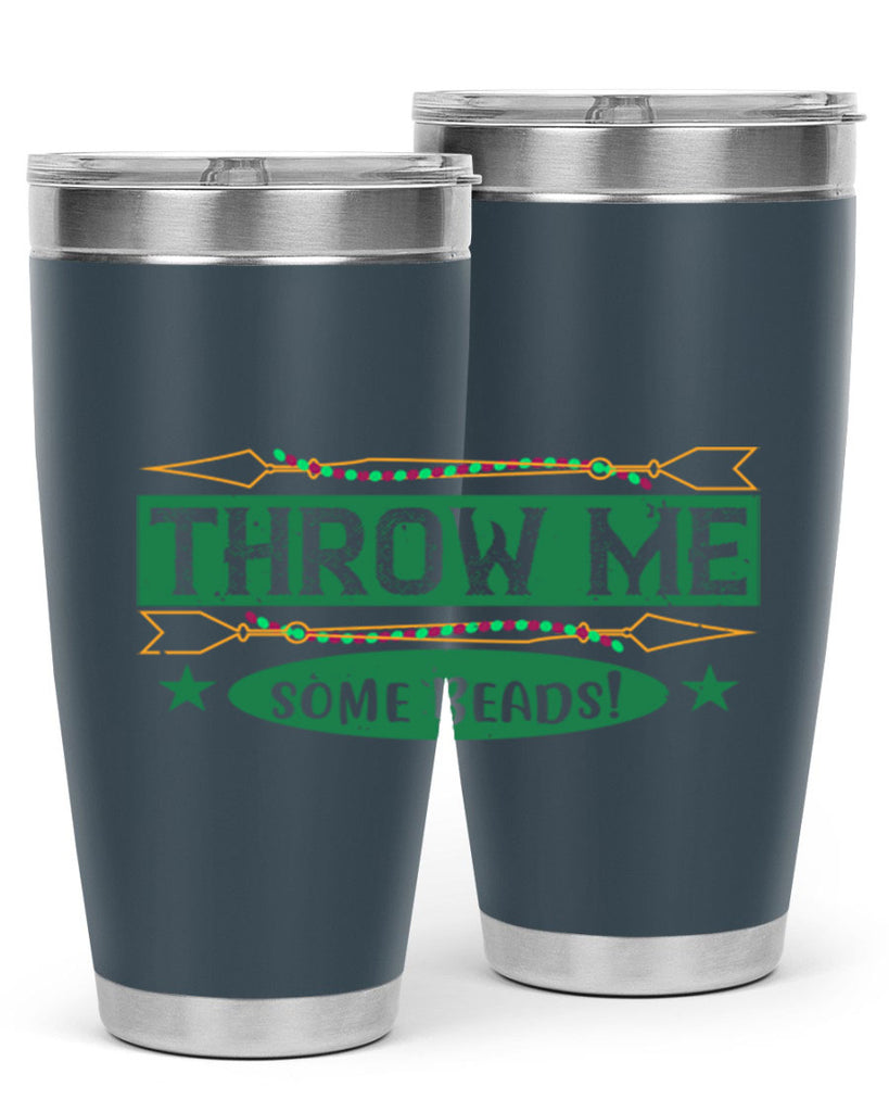 throw me some beads 34#- mardi gras- Tumbler