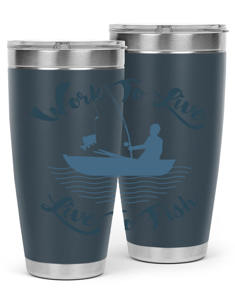 work to live 10#- fishing- Tumbler