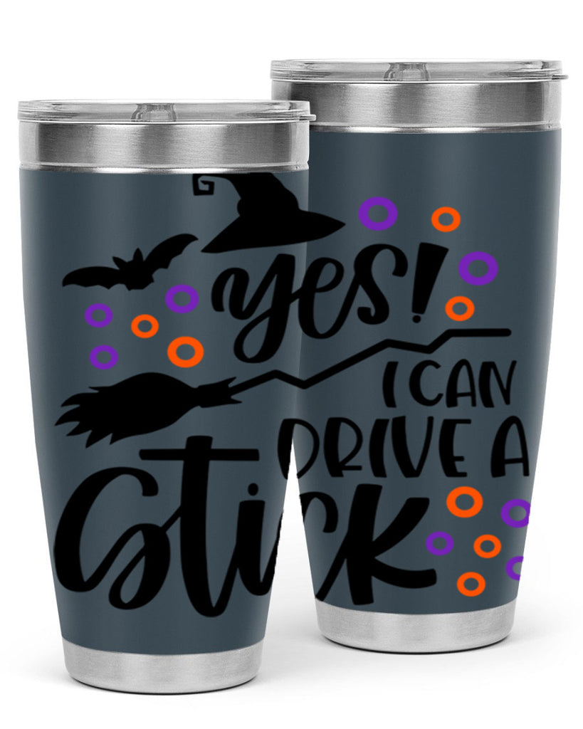 yes i can drive a stick 3#- halloween- Tumbler