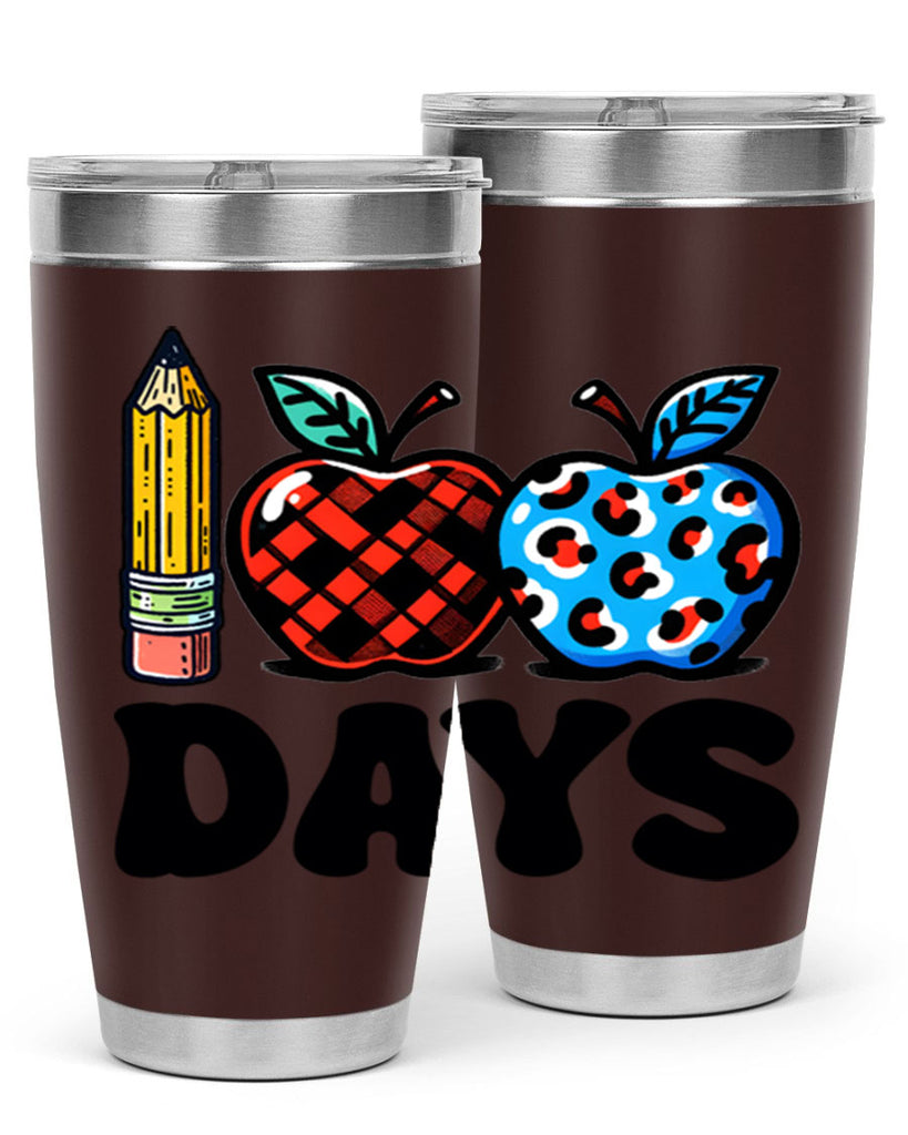 100th day of school Apple 38#- 100 days of school- Tumbler