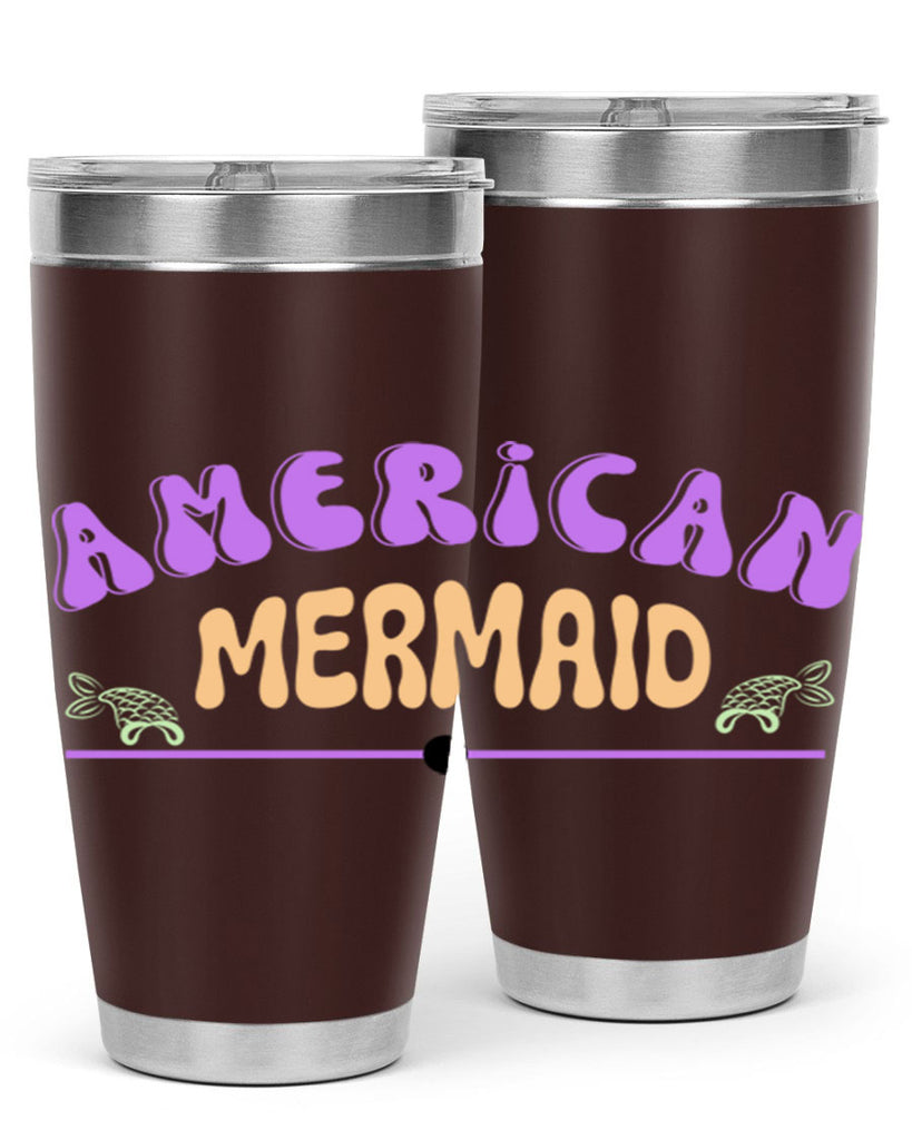 American Mermaid 16#- mermaid- Tumbler