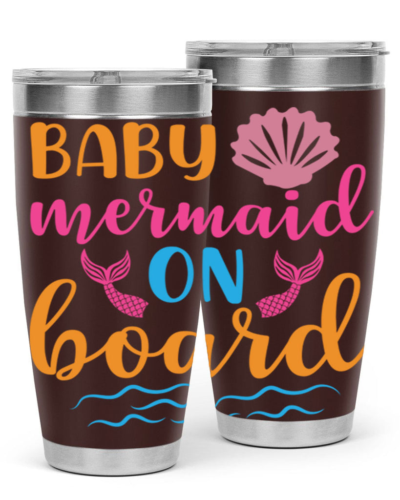 Baby Mermaid On Board 39#- mermaid- Tumbler