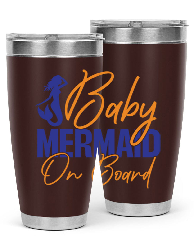 Baby Mermaid on Board 20#- mermaid- Tumbler