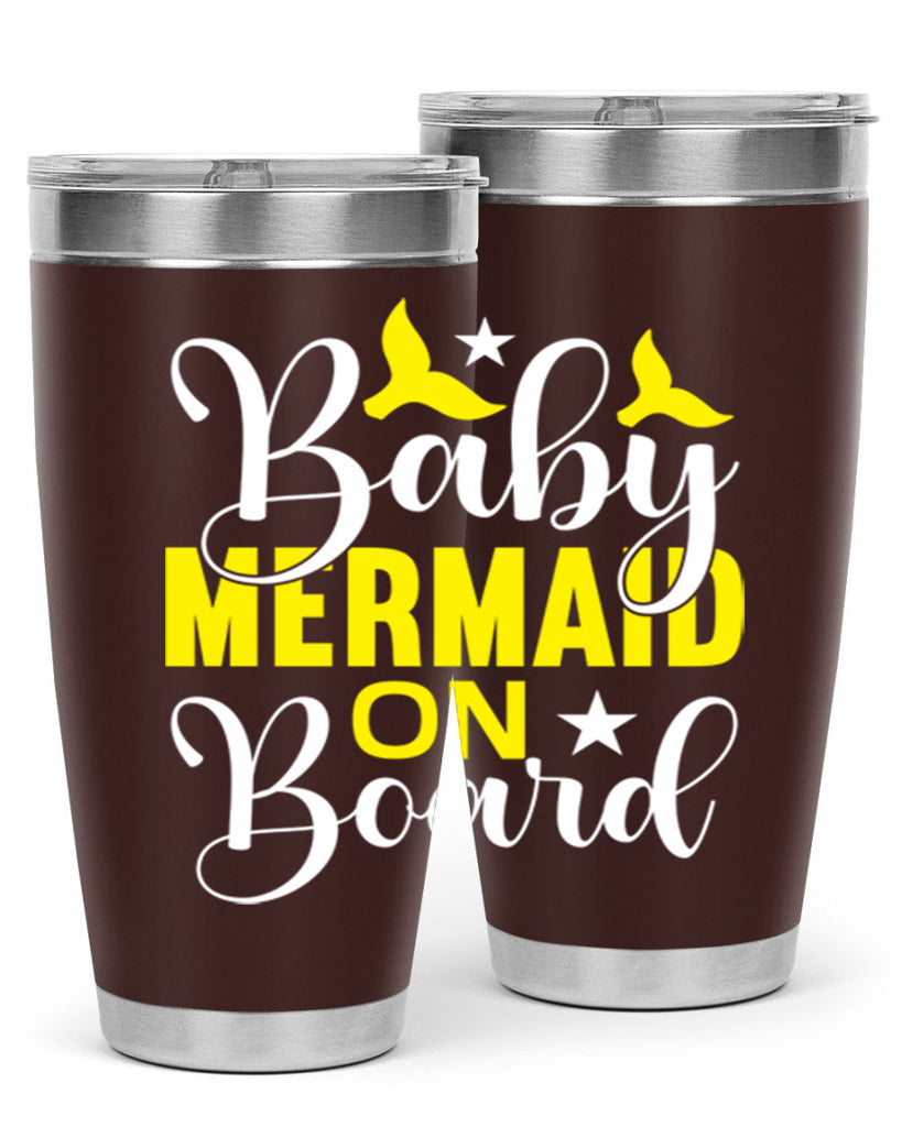 Baby Mermaid on Board 21#- mermaid- Tumbler