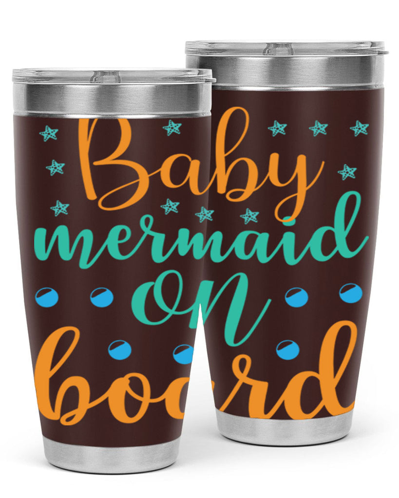 Baby Mermaid on Board 40#- mermaid- Tumbler