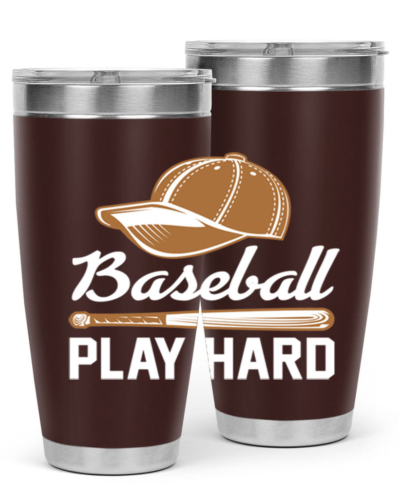 Baseball play 1444#- baseball- Tumbler