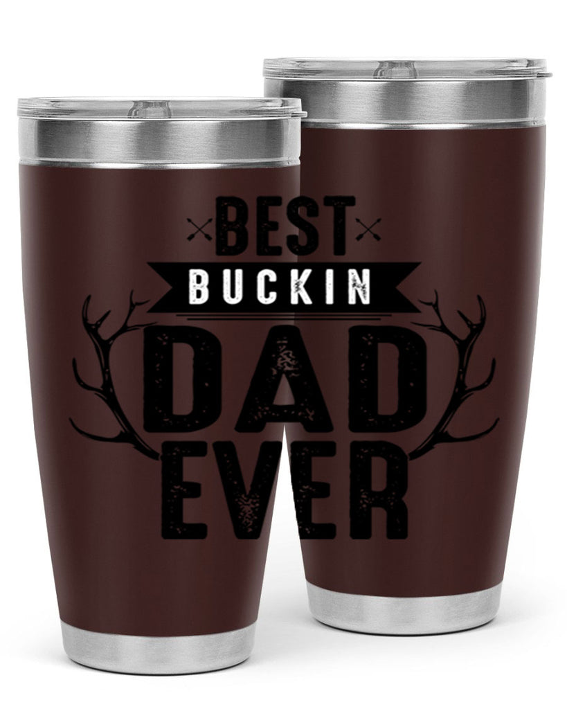 Best Buckin Dad ever 48#- dad- Tumbler