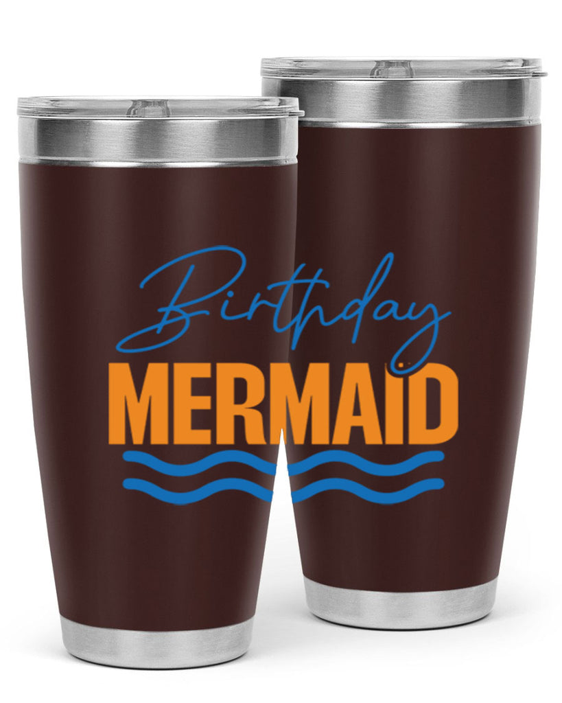 Birthday Mermaid 73#- mermaid- Tumbler