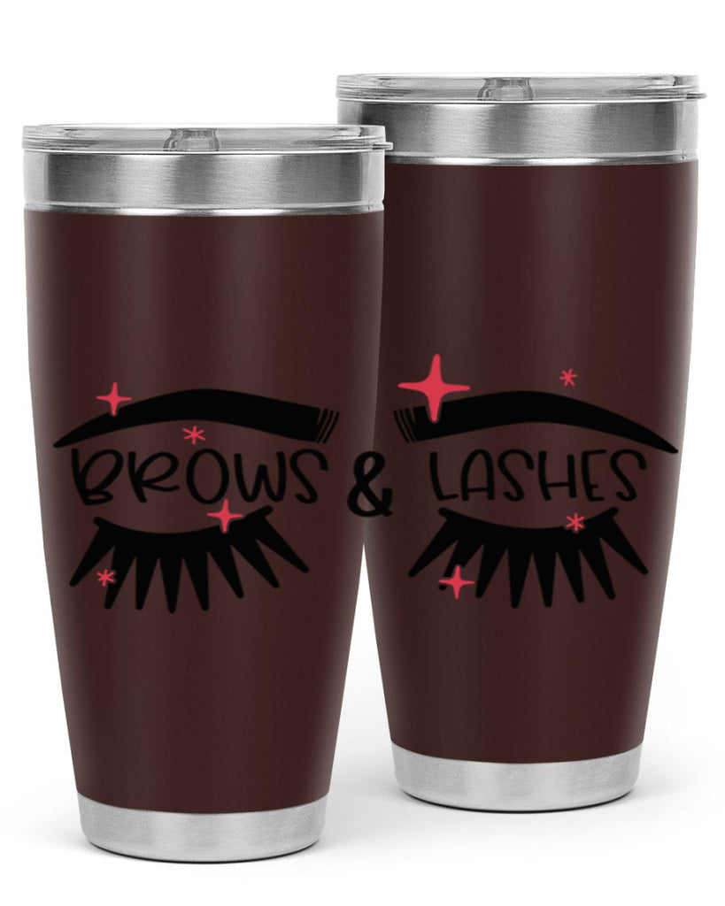 Brows Lashes Style 123#- make up- Tumbler