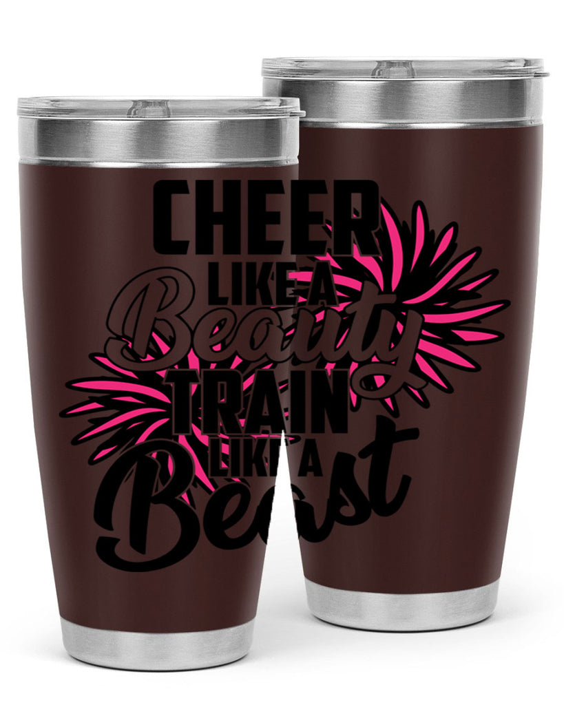 Cheer like a Beauty Train like a Beast 1388#- cheer- Tumbler