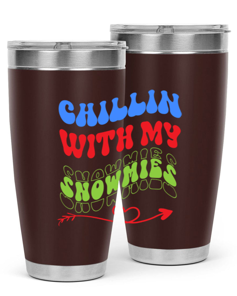Chillin with my snowmies 42#- winter- Tumbler