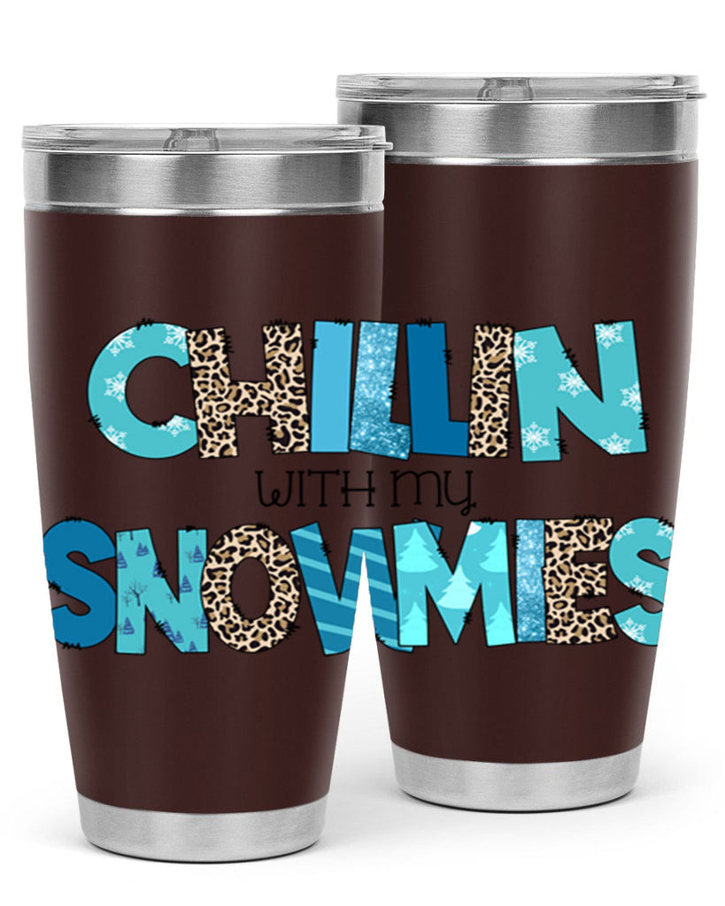 Chillin with my snowmies 43#- winter- Tumbler