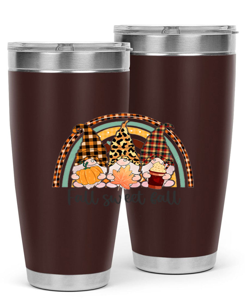 FallSweetFallGnomeRainbow 162#- fall- Tumbler