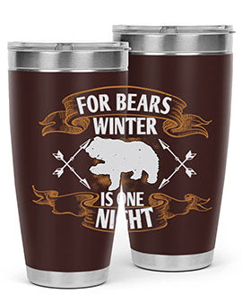 For bears, winter is one night 53#- Bears- Tumbler
