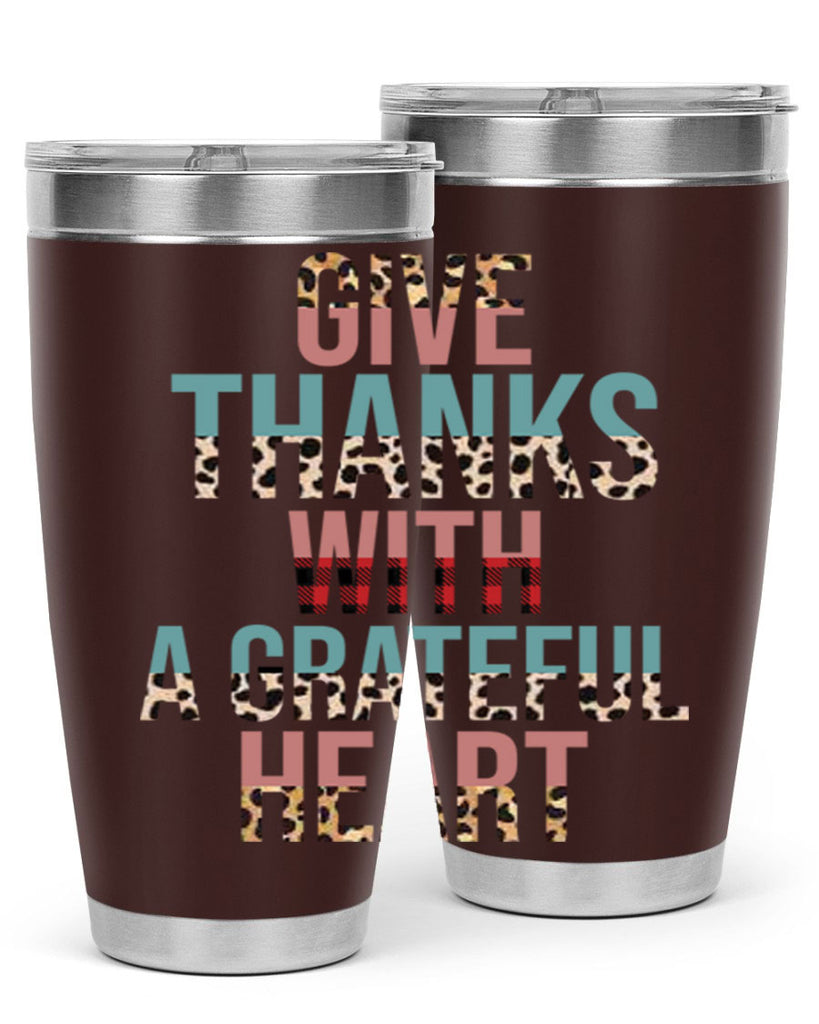 Give thanks with a grateful heart 195#- fall- Tumbler