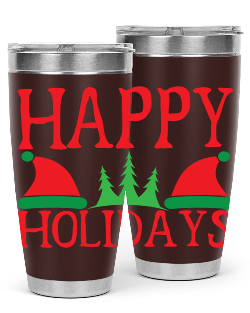 Happy Holidays 136#- winter- Tumbler
