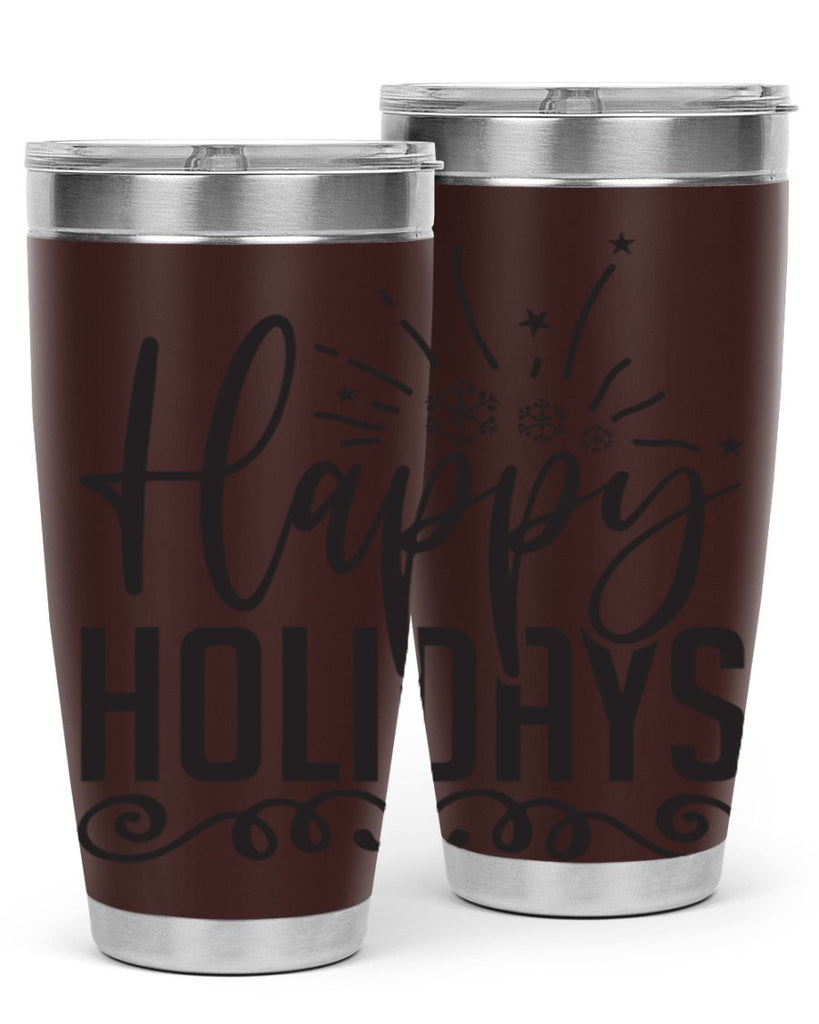 Happy holidays 137#- winter- Tumbler