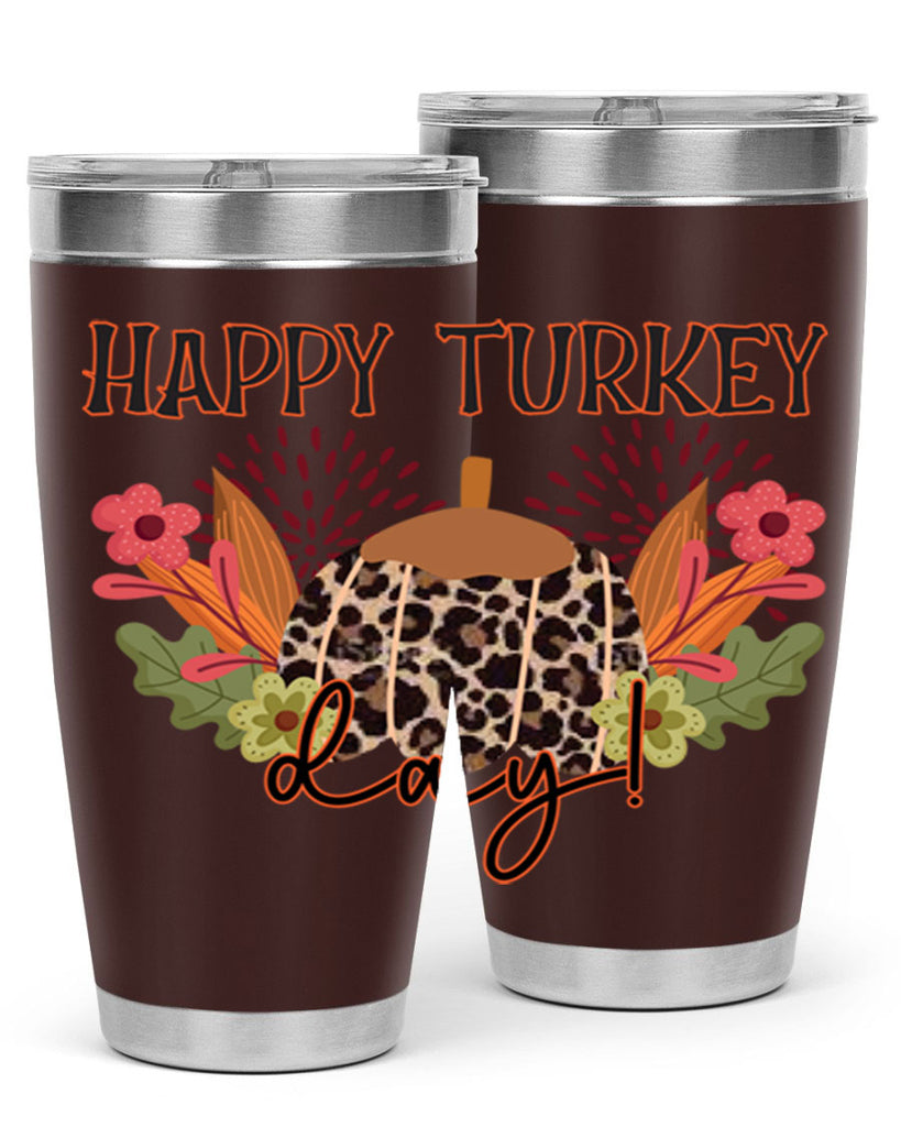 Happy turkey day 253#- fall- Tumbler