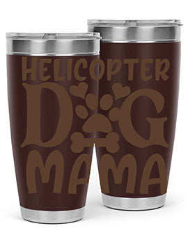 Helicopter Dog Mama Style 87#- dog- Tumbler