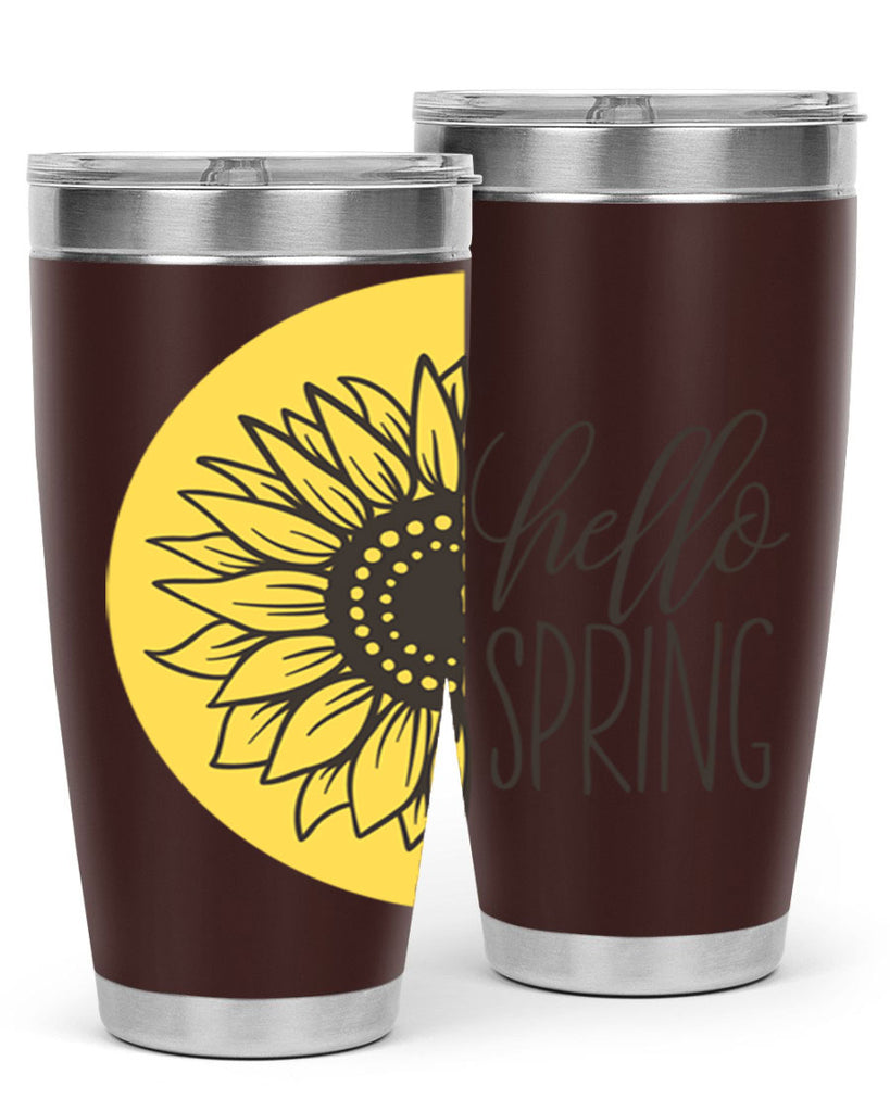 Hello spring half sunflower199#- spring- Tumbler