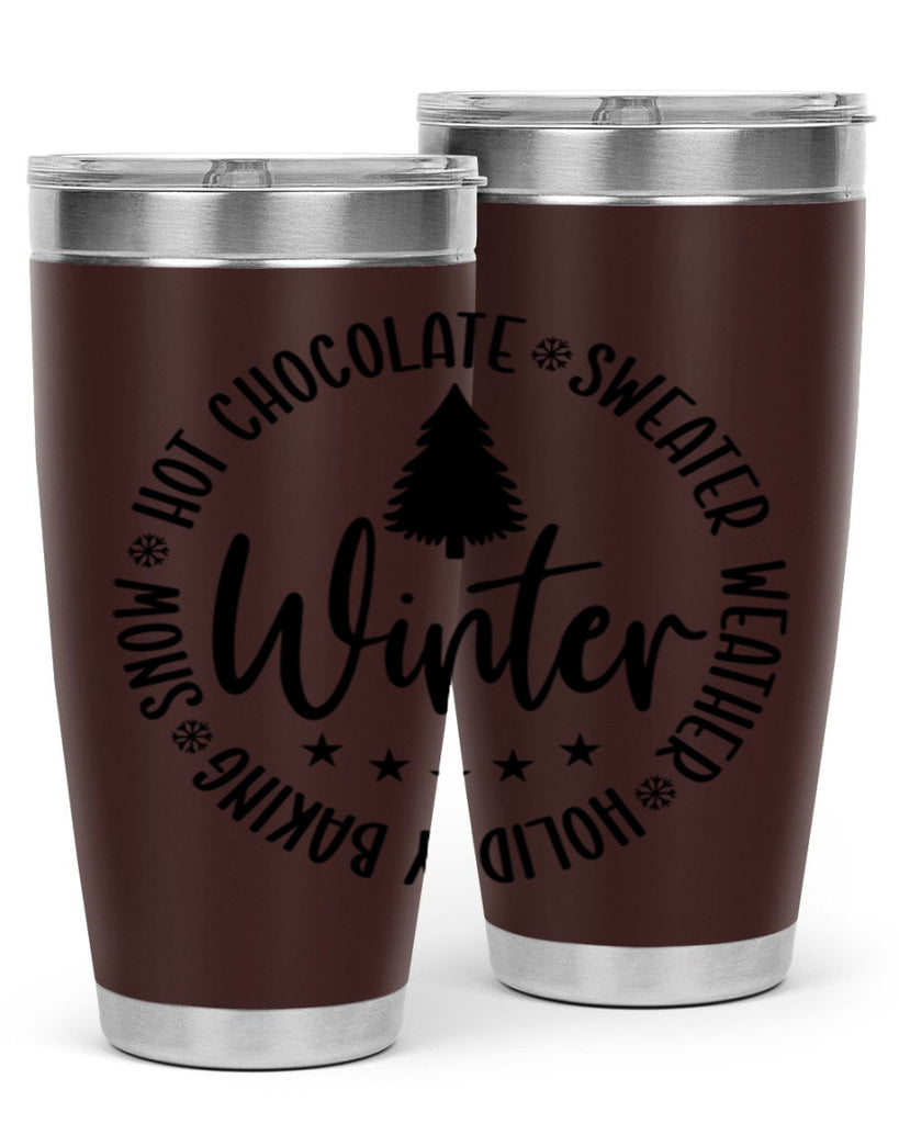 Hot Chocolate Sweater Weather Holiday Baking Snows196#- winter- Tumbler