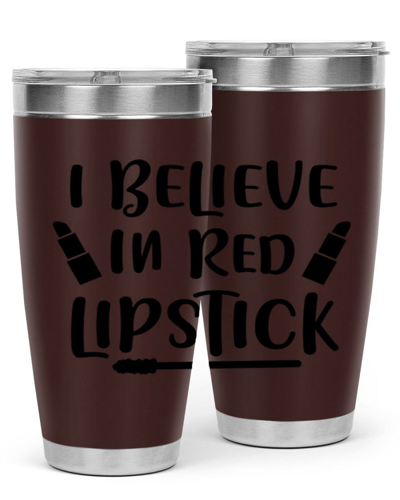 I Believe In Red Lipstick 104#- fashion- Cotton Tank