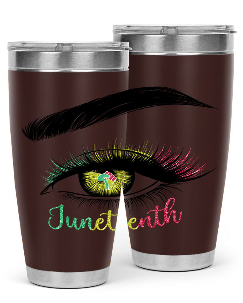 Juneteenth 1865 GirlS Eye 3#- Juneteenth- tumbler