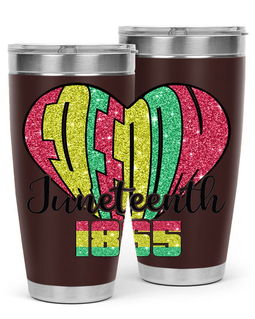 Juneteenth Since 1865 Heart 20#- Juneteenth- tumbler