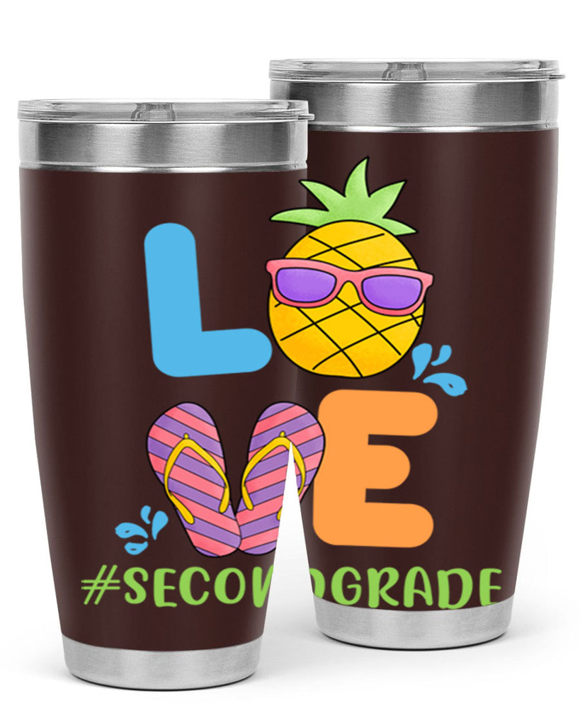 LOVE 2nd Grade Summer Pineapple 17#- second grade- Tumbler