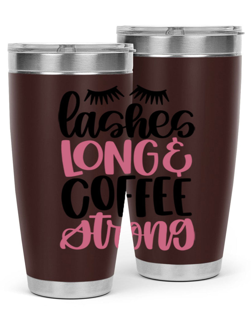 Lashes Long Coffee Strong Style 67#- make up- Tumbler