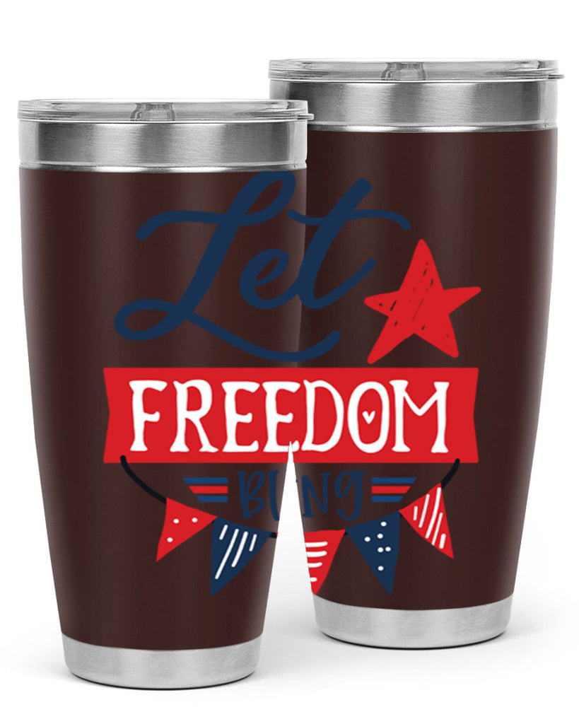 Let freedom bling Style 78#- Fourt Of July- Tumbler