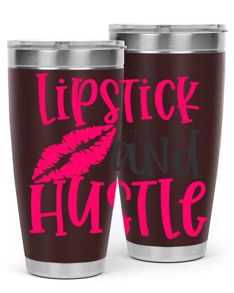 Lipstick and Hustle design Style 230#- make up- Tumbler