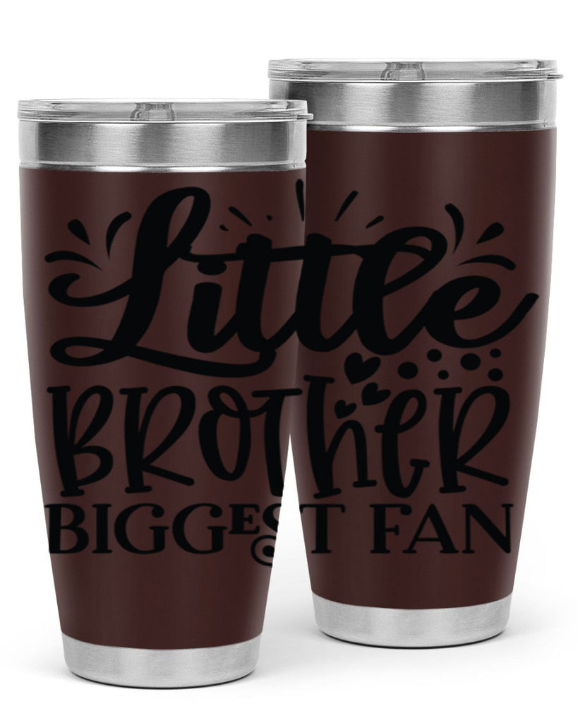 Little Brother Biggest Fan 2056#- baseball- Tumbler