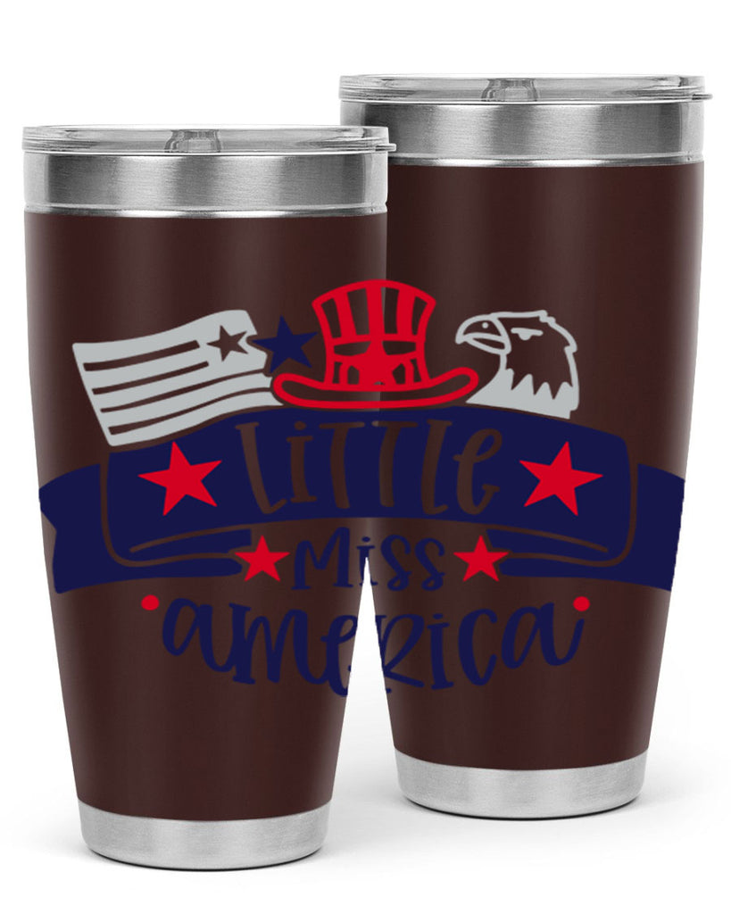 Little Miss America Style 162#- Fourt Of July- Tumbler