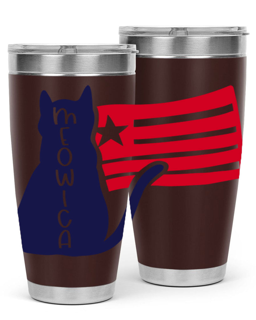 Meowica Style 166#- Fourt Of July- Tumbler
