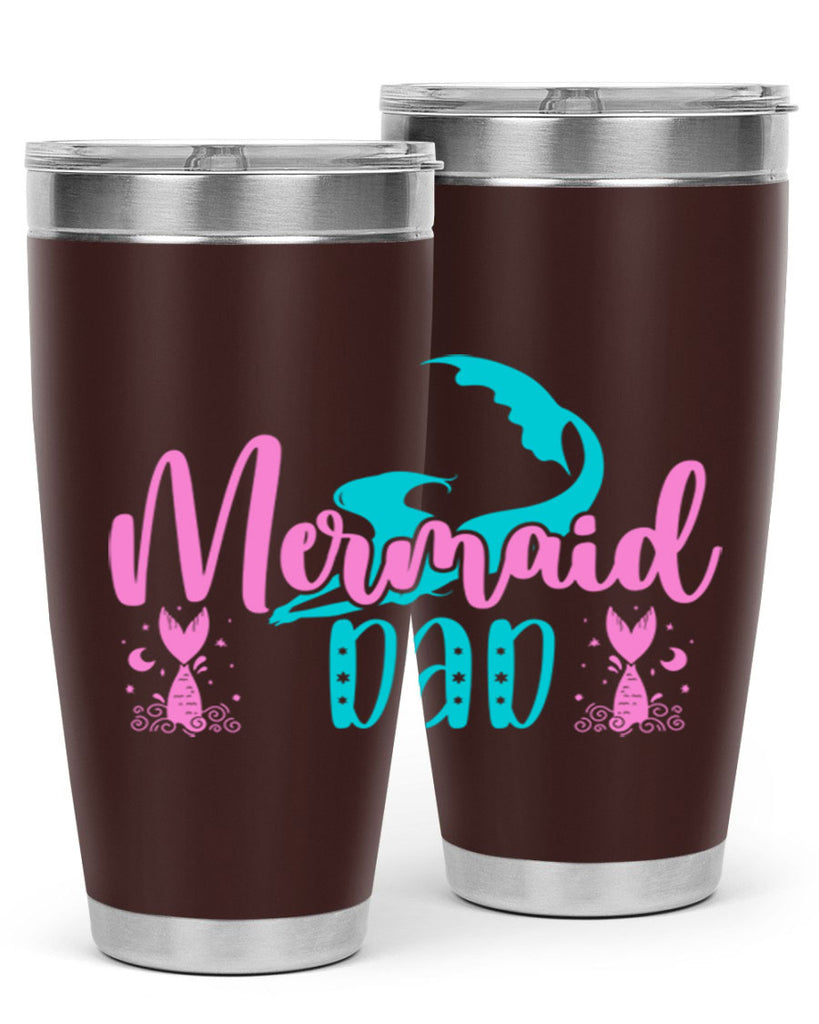 Mermaid Dad 356#- mermaid- Tumbler