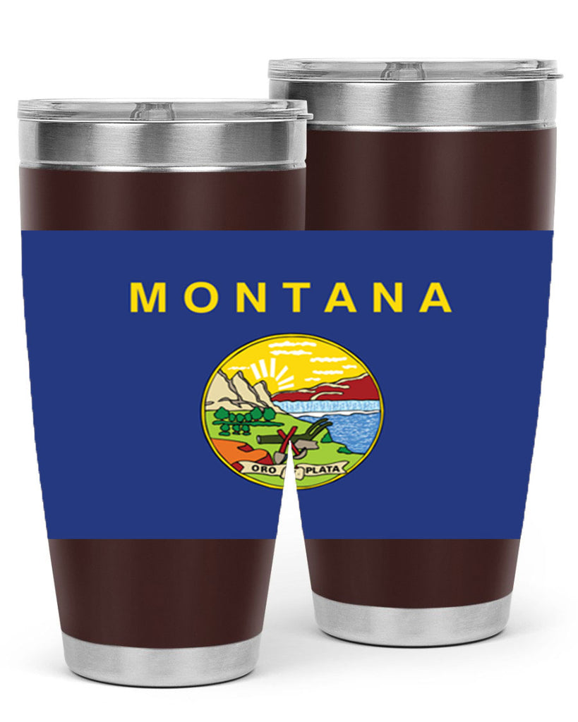 Montana 26#- Us Flags- Tumbler