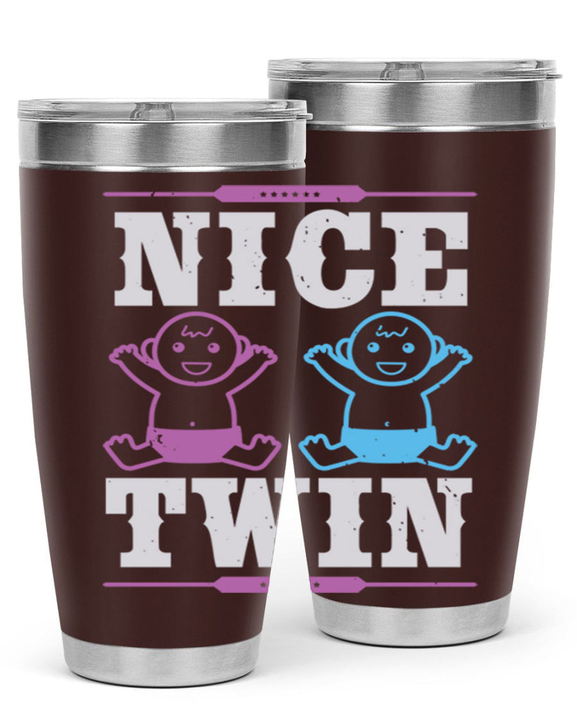 Nice Twin Style 26#- baby shower- tumbler