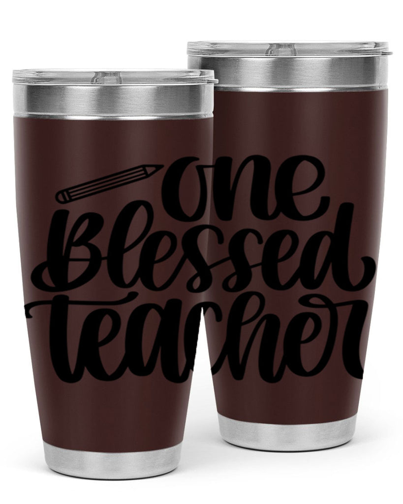 One Blessed Teacher Style 62#- teacher- tumbler