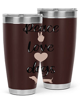 Peace Love Dogs Style 11#- dog- Tumbler