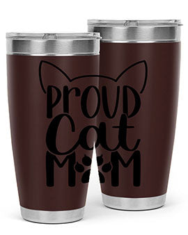 Pround Cat Mom Style 103#- cat- Tumbler